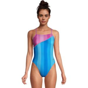 imageSpeedo Womens Swimsuit One Piece Endurance Turnz Tie Back PrintedBlue