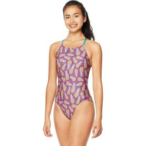 imageSpeedo Womens Swimsuit One Piece Endurance Turnz Tie Back PrintedPineapple Party