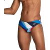 imageSpeedo Mens Swimsuit Brief Creora Highclo PrintedDrift RedWhiteBlue