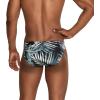 imageSpeedo Mens Swimsuit Brief Creora Highclo PrintedPalm BlackGrey