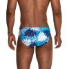 imageSpeedo Mens Swimsuit Brief Creora Highclo PrintedPalm Blue RadianceAtoll