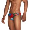 imageSpeedo Mens Swimsuit Brief Creora Highclo PrintedPalm Dark Ivy