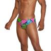 imageSpeedo Mens Swimsuit Brief Creora Highclo PrintedPalm Green Gecko