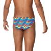 imageSpeedo Mens Swimsuit Brief Creora Highclo PrintedWavy Vibrant Orange