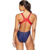 imageSpeedo Womens Powerflex Eco Taper Splice Pulse Back One Piece SwimsuitNavyRed