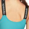 imageSpeedo Womens Swimsuit One Piece Logo Back Strap Contemporary CutTexture Rib Porcelain