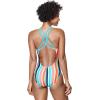 imageSpeedo Womens Swimsuit One Piece Thin Strap High CutClean Stripe Multi