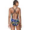 imageSpeedo Womens Swimsuit One Piece Thin Strap High CutGraphic Floral Hot Coral