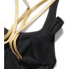 imageSpeedo Womens Swimsuit One Piece Thin Strap High CutNew Black