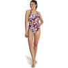 imageSpeedo Womens Swimsuit One Piece Thin Strap High CutPrism RedWhiteBlue