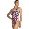 imageSpeedo Womens Swimsuit One Piece Thin Strap High CutPrism RedWhiteBlue