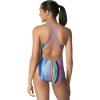 imageSpeedo Womens Swimsuit One Piece Thin Strap High CutRainbow Stripe