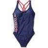 imageSpeedo Womens Swimsuit One Piece Thin Strap High CutRedWhiteBlue
