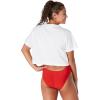 imageSpeedo Womens TShirt Short Sleeve Crew Neck Vintage Crop2023 Pride White
