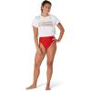 imageSpeedo Womens TShirt Short Sleeve Crew Neck Vintage Crop2023 Pride White