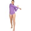 imageSpeedo Womens Uv Swim Shirt Long Sleeve Full Zip Front RashguardFairy Wren