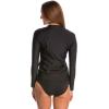 imageSpeedo Womens Uv Swim Shirt Long Sleeve Full Zip Front RashguardSpeedo Black