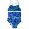 imageSpeedo Girls Swimsuit One Piece Thin StrapsBlue HarmonyLime