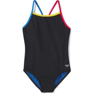 imageSpeedo Girls Swimsuit One Piece Thin StrapsAnthracite