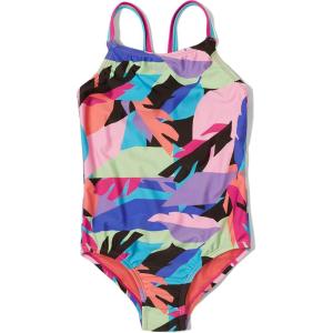imageSpeedo Girls Swimsuit One Piece Thin StrapsBlock Tropics Anthracite