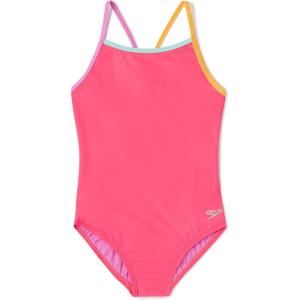 imageSpeedo Girls Swimsuit One Piece Thin StrapsCoral Paradise