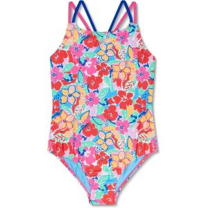 imageSpeedo Girls Swimsuit One Piece Thin StrapsFauve Floral