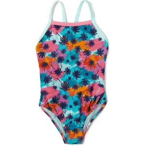 imageSpeedo Girls Swimsuit One Piece Thin StrapsPalm Aqua Splash