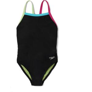 imageSpeedo Girls Swimsuit One Piece Thin StrapsParadise Green