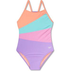 imageSpeedo Girls Swimsuit One Piece Thin StrapsRadiating Sweet Purple