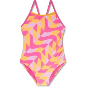 imageSpeedo Girls Swimsuit One Piece Thin StrapsSliced Geo