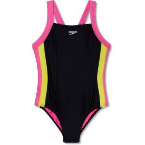imageSpeedo Girls Swimsuit One Piece Thin StrapsSplice Speedo Black