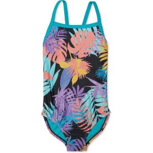 imageSpeedo Girls Swimsuit One Piece Thin StrapsTropical Stamp