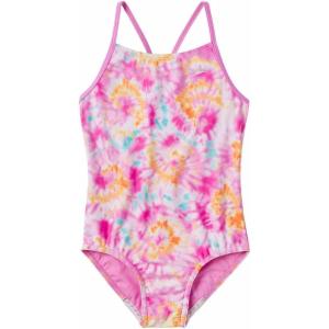 imageSpeedo Girls Swimsuit One Piece Thin StrapsWatercolor Pink