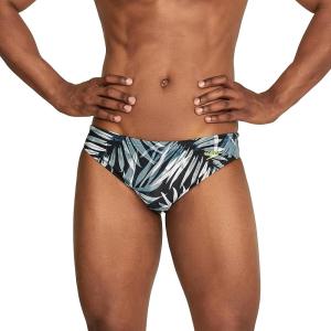imageSpeedo Mens Swimsuit Brief Creora Highclo PrintedPalm BlackGrey