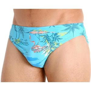 imageSpeedo Mens Swimsuit Brief Creora Highclo PrintedParadise Blue Atoll