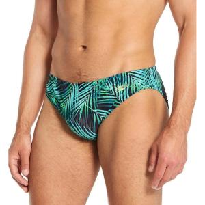 imageSpeedo Mens Swimsuit Brief Creora Highclo PrintedThrowing Shade Aruba Blue