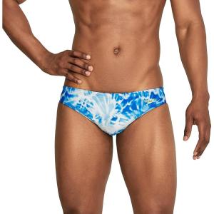 imageSpeedo Mens Swimsuit Brief Creora Highclo PrintedTides WhiteBlue
