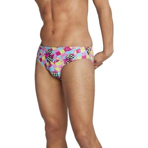 imageSpeedo Mens Swimsuit Brief Endurance Lite Turnz PrintedPinkTurquoise