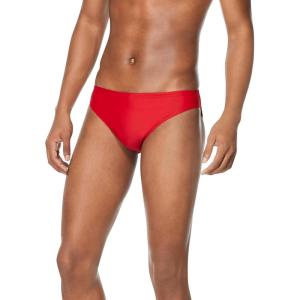 imageSpeedo Mens Swimsuit Brief PowerFlex Eco SolarLogo High Risk Red