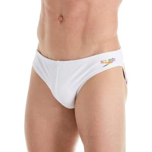 imageSpeedo Mens Swimsuit Brief PowerFlex Eco SolarRainbow Brights