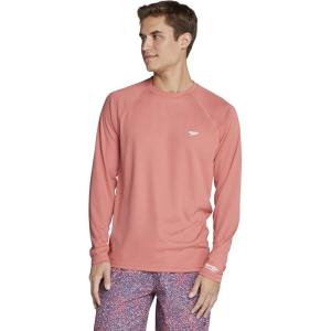 imageSpeedo Mens Uv Swim Shirt Easy Long Sleeve Regular FitFaded Rose