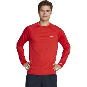 imageSpeedo Mens Uv Swim Shirt Easy Long Sleeve Regular FitSpeedo Red