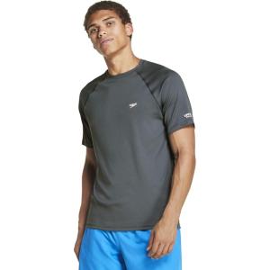 imageSpeedo Mens Uv Swim Shirt Short Sleeve Regular Fit SolidGranite