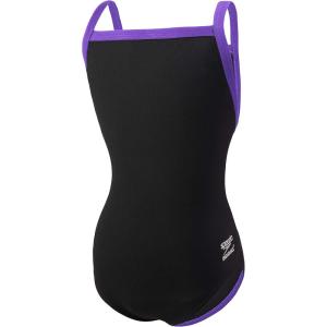 imageSpeedo Swimsuit One Piece Endurance Flyback Solid Youth Team ColorsBlackPurple