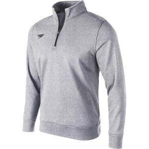 imageSpeedo UnisexAdult Sweatshirt Quarter Zip Pull Over Team Warm UpMedium Heather