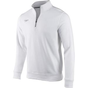 imageSpeedo UnisexAdult Sweatshirt Quarter Zip Pull Over Team Warm UpWhite
