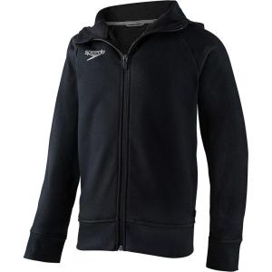 imageSpeedo Unisexchild Sweatshirt Full Zip Hooded Jacket Team Warm UpBlack