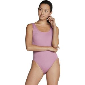 imageSpeedo Womens Swimsuit One Piece Logo Back Strap Contemporary CutMauve Orchid