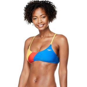 imageSpeedo Womens Swimsuit Top Bikini Endurance Tie Back DemiLemon Chrome