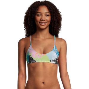 imageSpeedo Womens Swimsuit Top Bikini Endurance Tie Back DemiSpeedo Black Floral